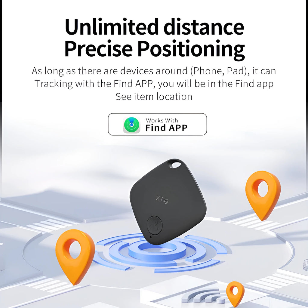 Diamond Global Locator Bluetooth anti-loss tracker in black, shown next to a key ring.