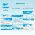 Japanese paper sky theme decorative tape roll with colourful cloud design, 30mm width