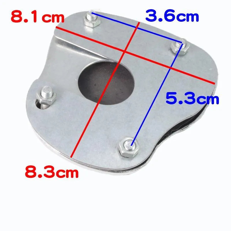 Motorcycle brake pedal skid plate metal footplate accessory for scooters and electric vehicles