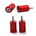 Aluminium car machine cover shim kit with screws, nuts and washers in red, blue and black colours