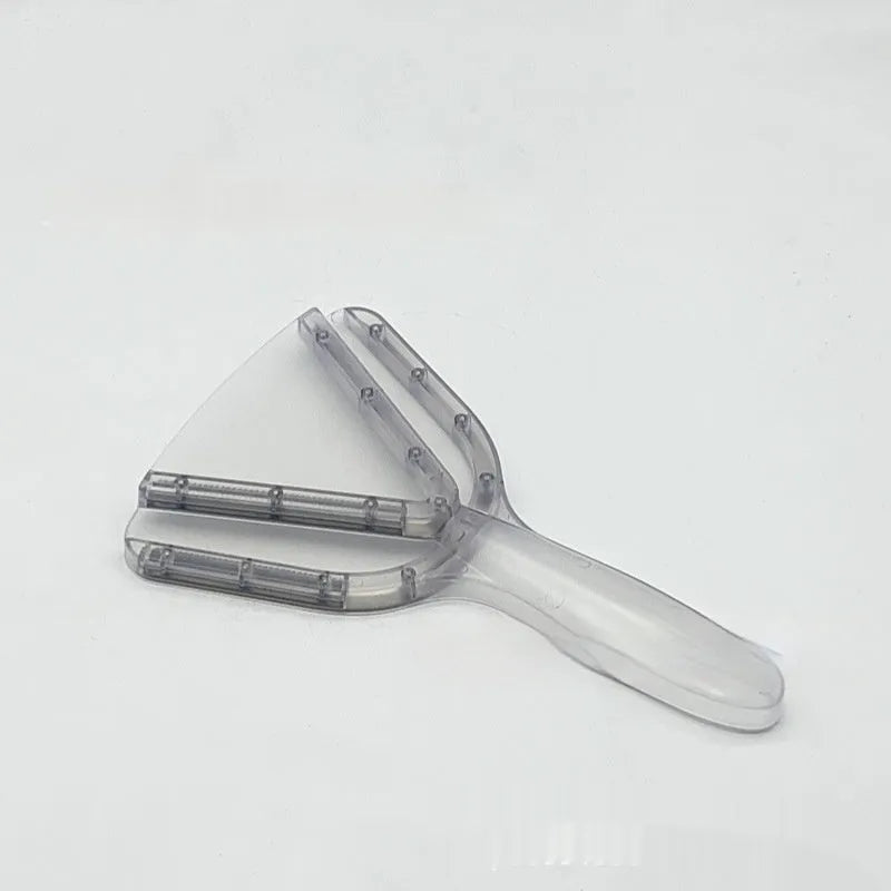 A red adjustable telescopic can and bottle opener with a non-slip handle on a white background.