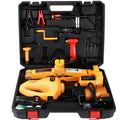 Yellow steel car electric jack set with 12V electric wrench for vehicle tyre changing
