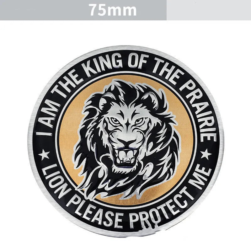Aluminium car body sticker with animal emblem design for vehicle exterior decoration
