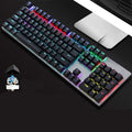 GK410 mechanical keyboard with metal construction and backlit keys on desktop