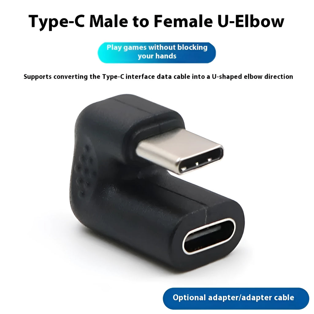 Plastic USB male to female adapter extension cable with U-bend design for mobile devices
