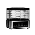 Silver stainless steel household fruit dehydrator with 14-litre capacity