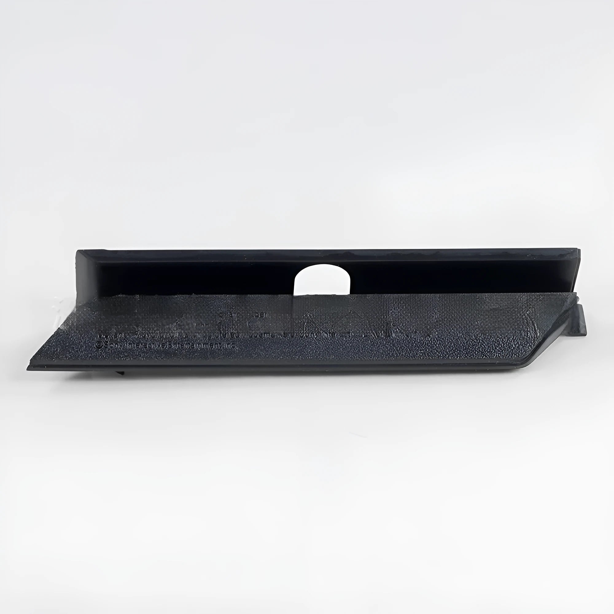 Black and white plastic hard drive baffle cover for internal mounting