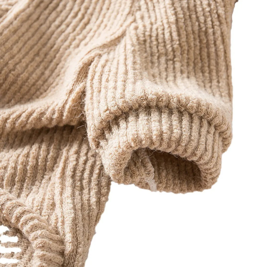 Brown cloth sweater pullover for small dog breeds like Bichon and Pomeranian