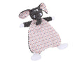 Brown velvet fox elephant pet toy with crinkly paper sound effects inside for cats and dogs