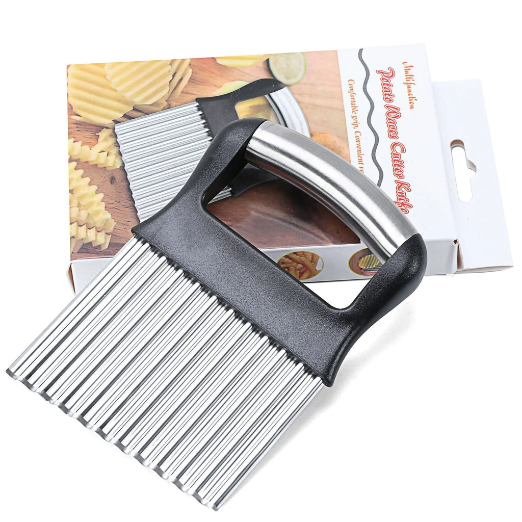 Stainless steel potato wave knife kitchen tool for decorative vegetable cutting