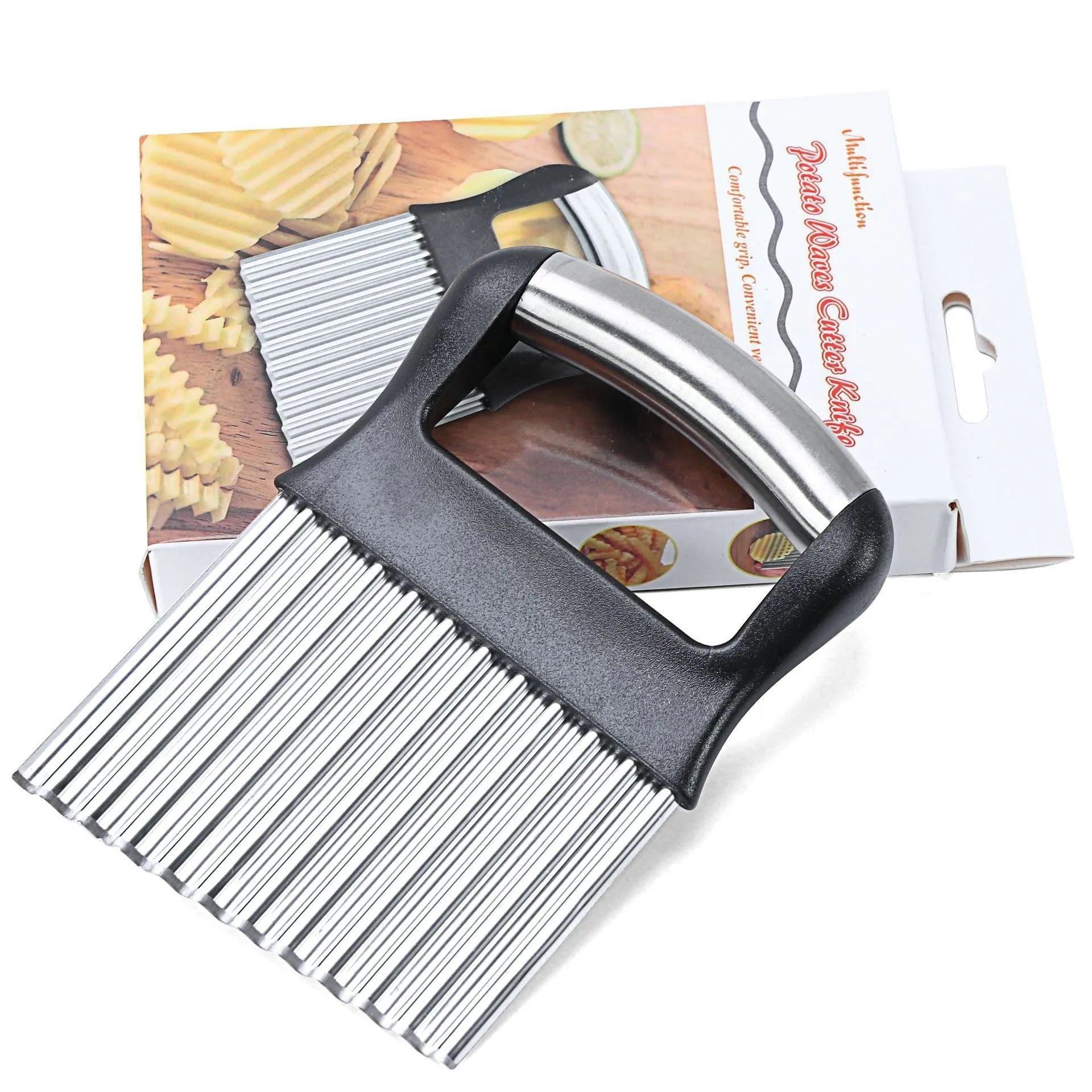 Stainless steel potato wave knife kitchen tool for decorative vegetable cutting