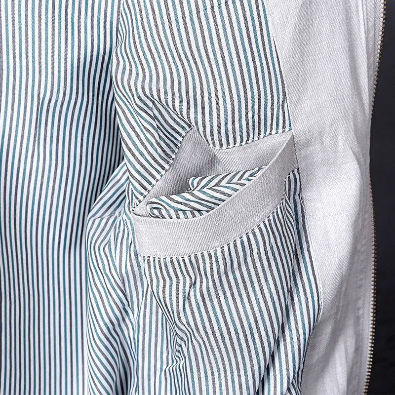 Men's thin linen jacket in regular fit available in blue, grass green or heather grey colours