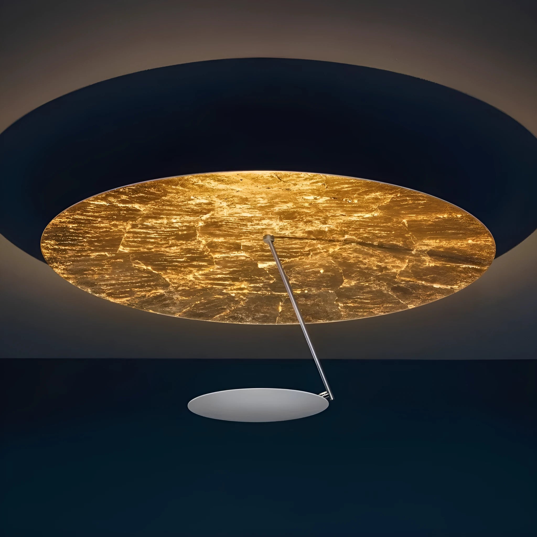 Creative iron art chandelier ceiling lamp 50cm diameter in white or white gold colour with LED warm light
