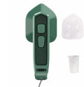 Dark green portable hanging ironing machine with ceramic panel and handheld design