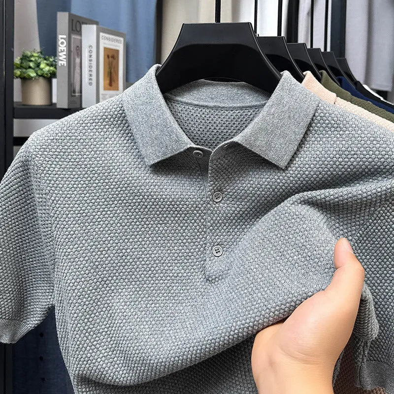 Loose fit pure cotton short sleeve sweater in multiple colours showing pullover design