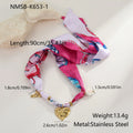 Stainless steel love pendant necklace and bracelet set with 18K electroplated finish and geometric design