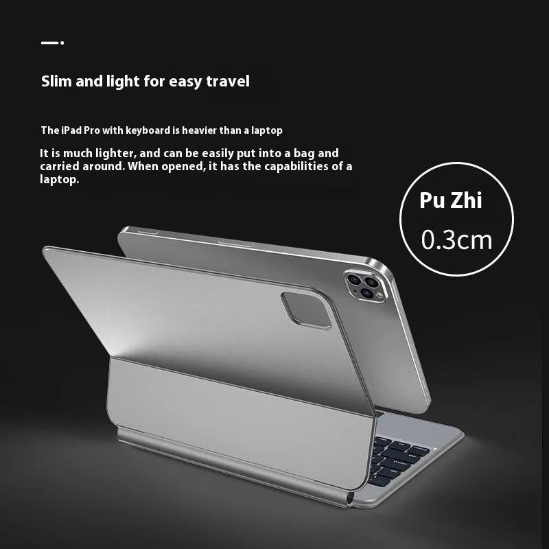 11-inch magnetic Bluetooth keyboard cover with protective sleeve for iPad Pro and iPad Air tablets