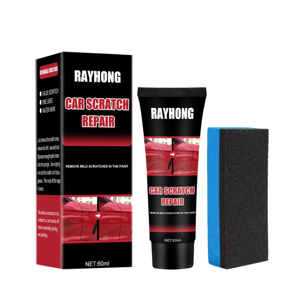 60ml car scratch repair wax set with applicator sponge for paint surface maintenance