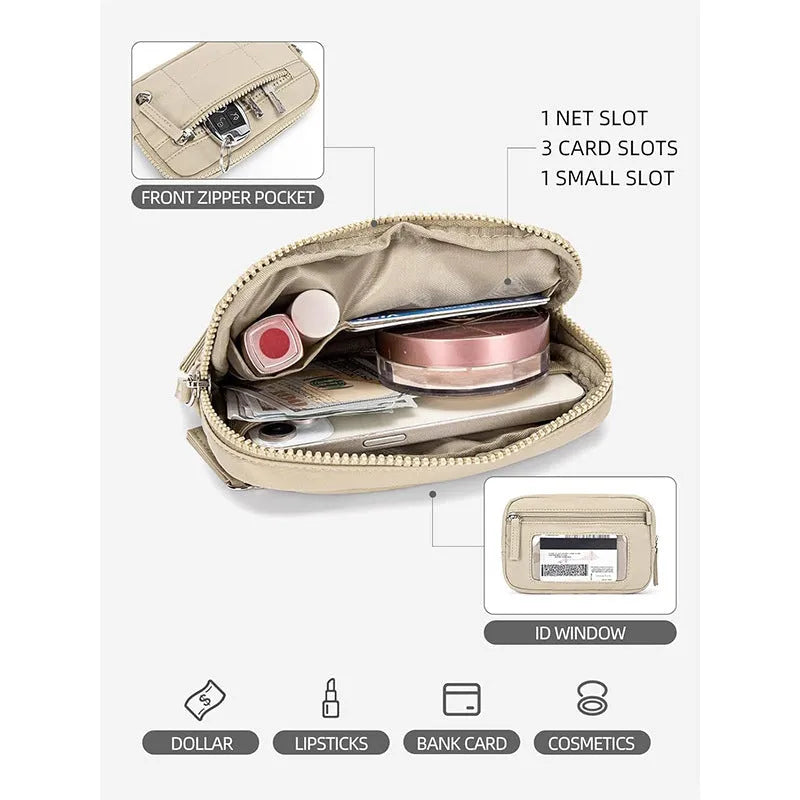 Waterproof quilted women's handbag with transparent deck in seven colour options
