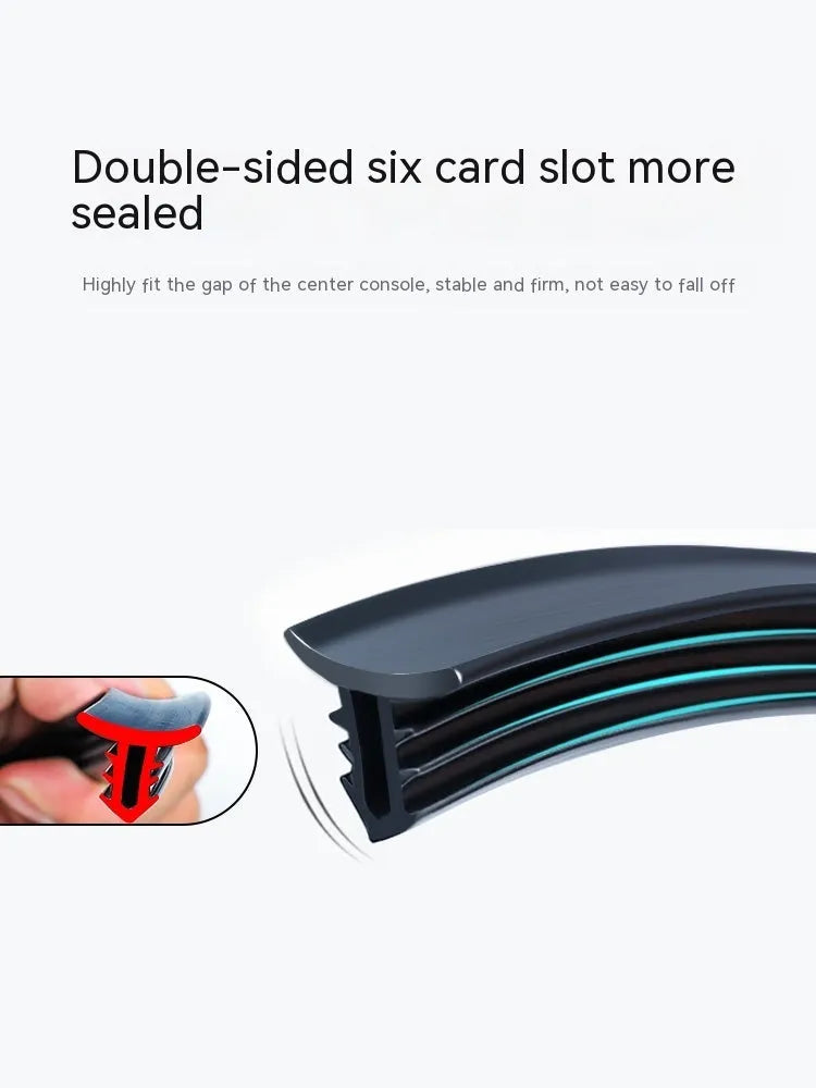 Outlander dashboard soundproof seal strip made of silicone measuring 1.6 metres with six-card slots.