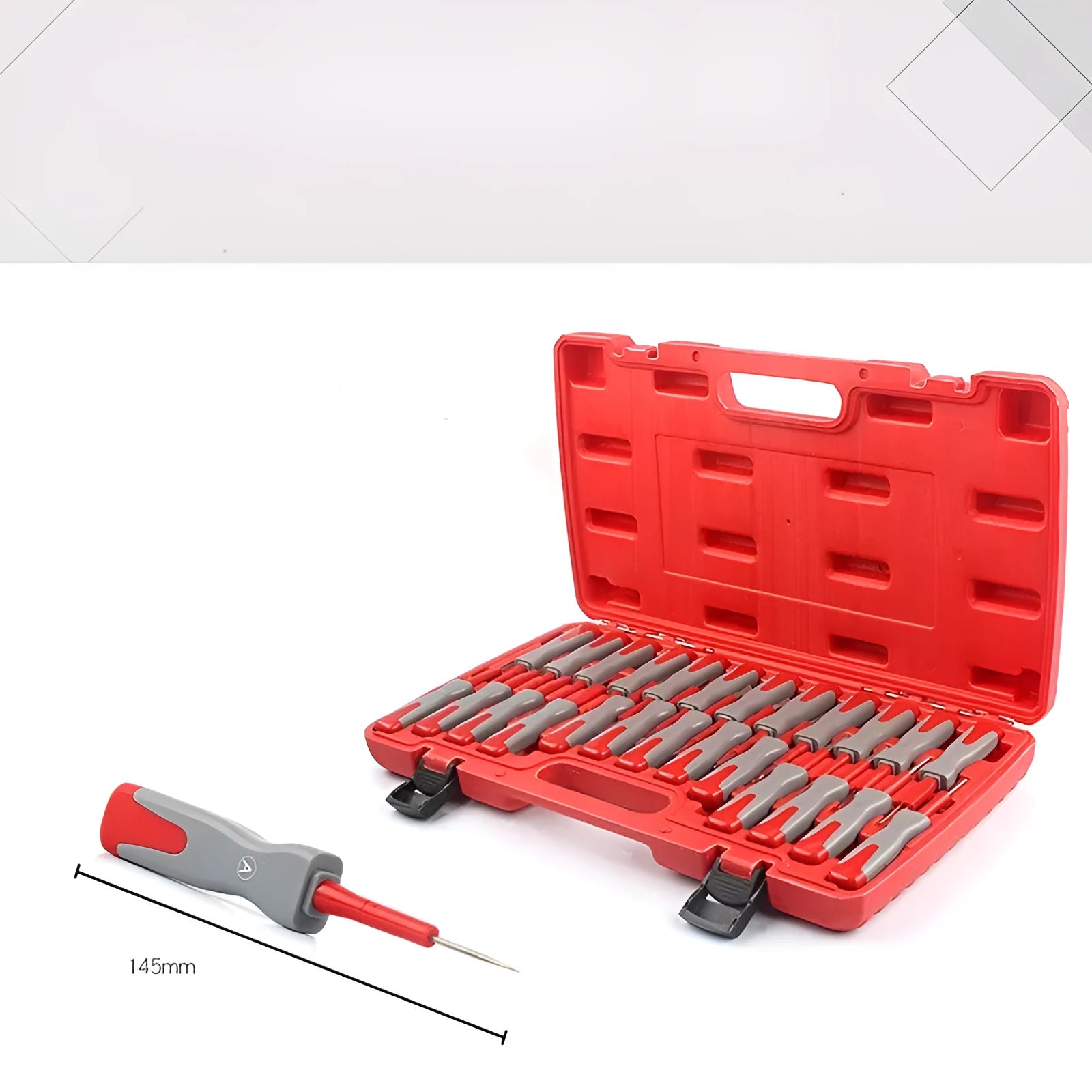 25-piece car terminal removal tool set in protective case for automotive and machine electrical repair