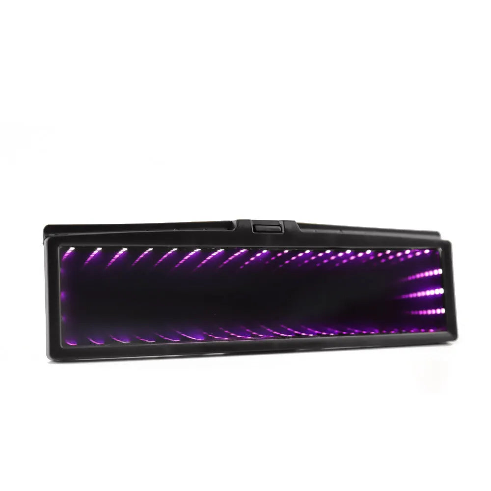 280mm plastic flat rearview mirror with anti-glare coating and 3D lighting for cars