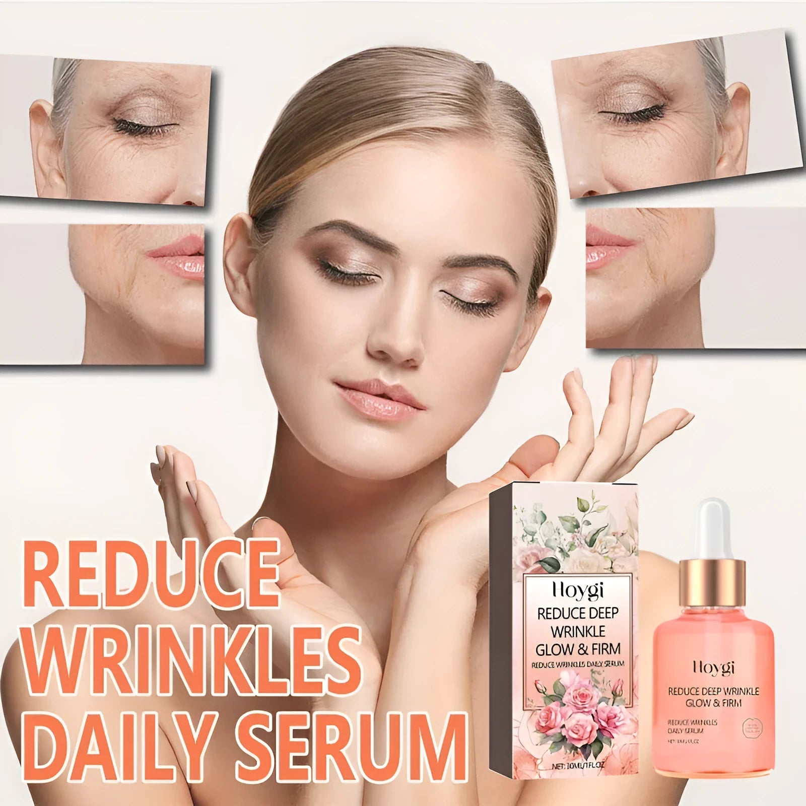 30ml rose essential oil bottle for facial wrinkles and brightening