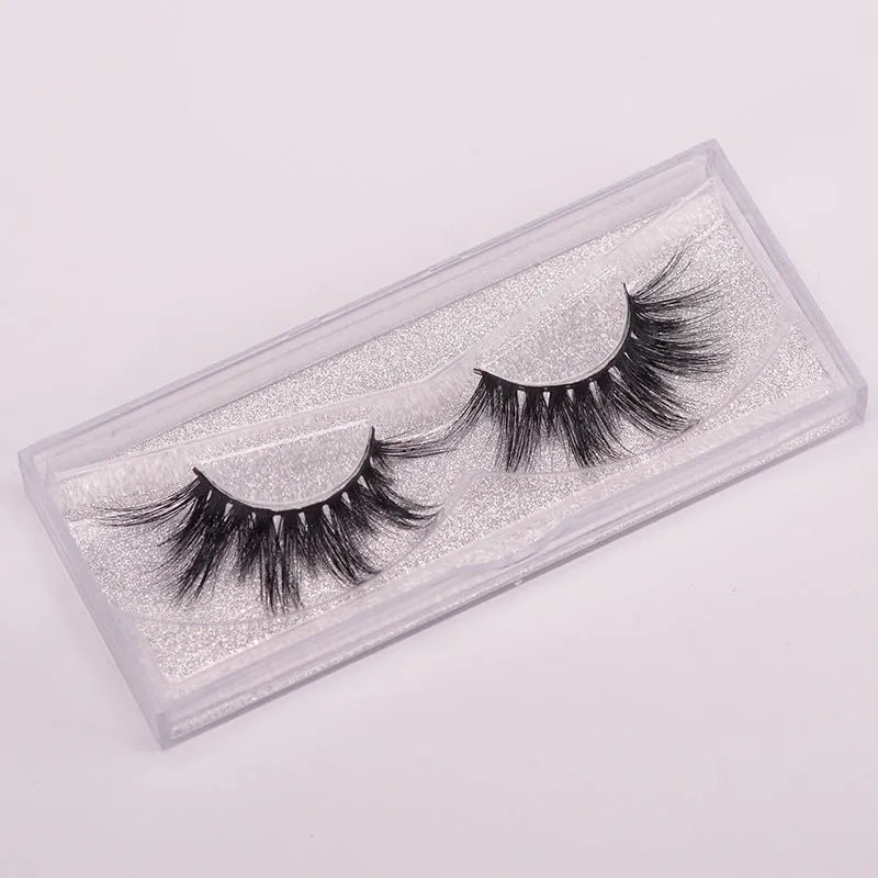 5D mink false eyelashes set with double-headed brush and hair storage cap