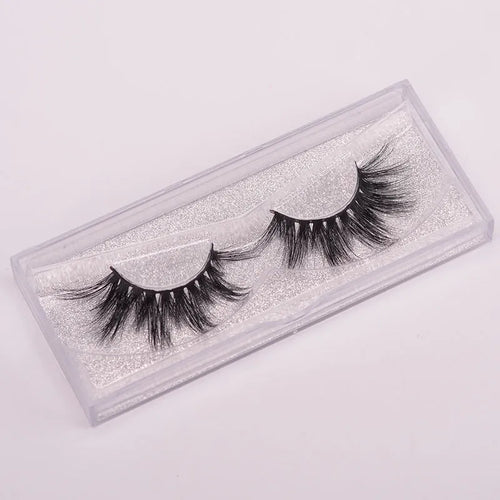5D mink false eyelashes set with double-headed brush and hair storage cap
