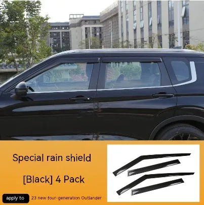 2023 Mitsubishi Outlander window deflectors in engineering plastic, black and translucent options