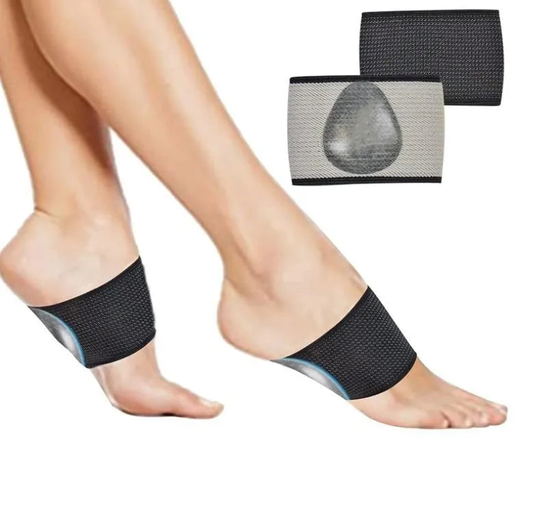 Elastic foot bandage with PU heart pad arch support in ordinary and heart style options