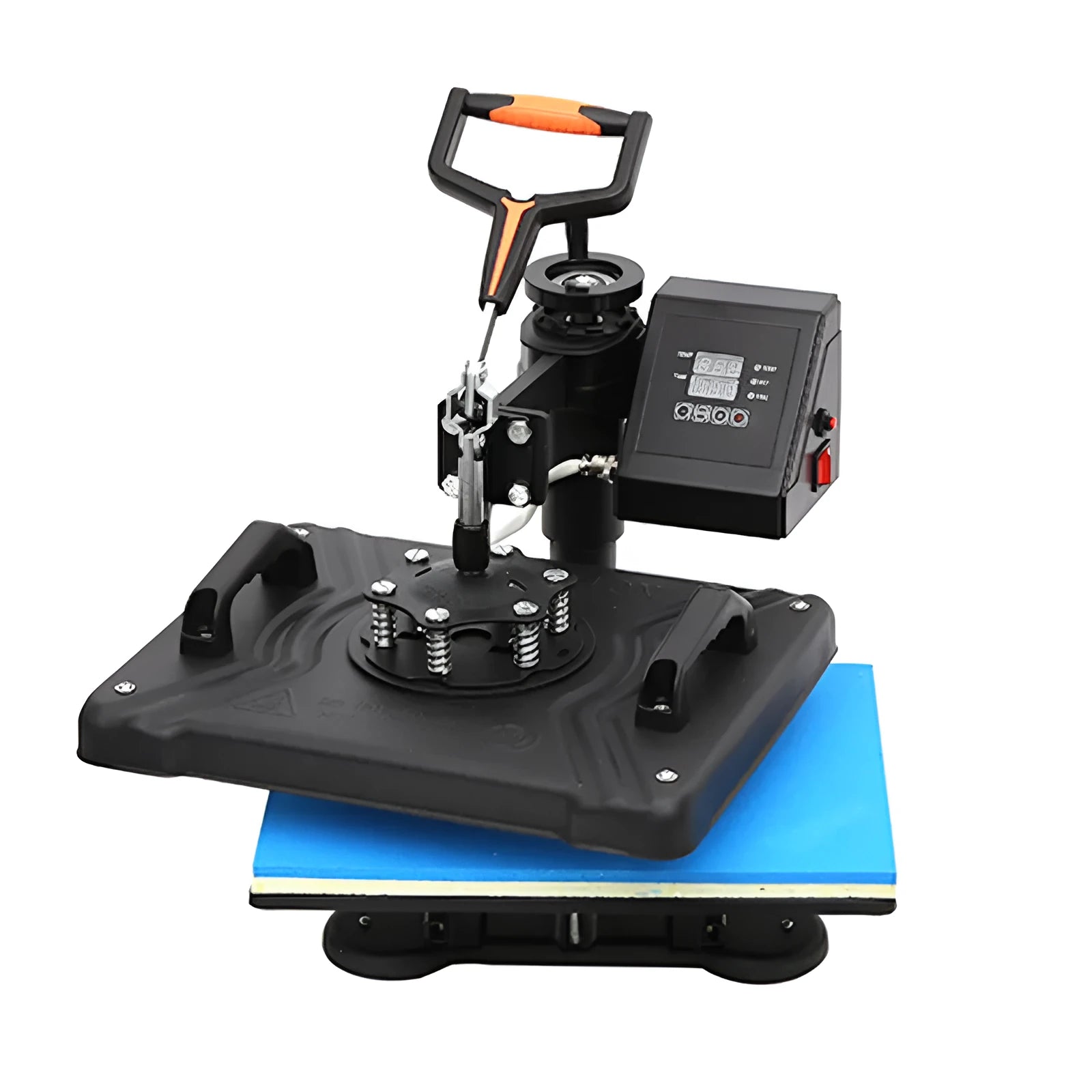 Black thermal transfer heat press machine with 70cm platen for t-shirt and fabric printing