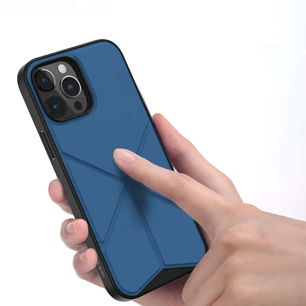 Black and blue TPU phone cases for iPhone 13 series on white background