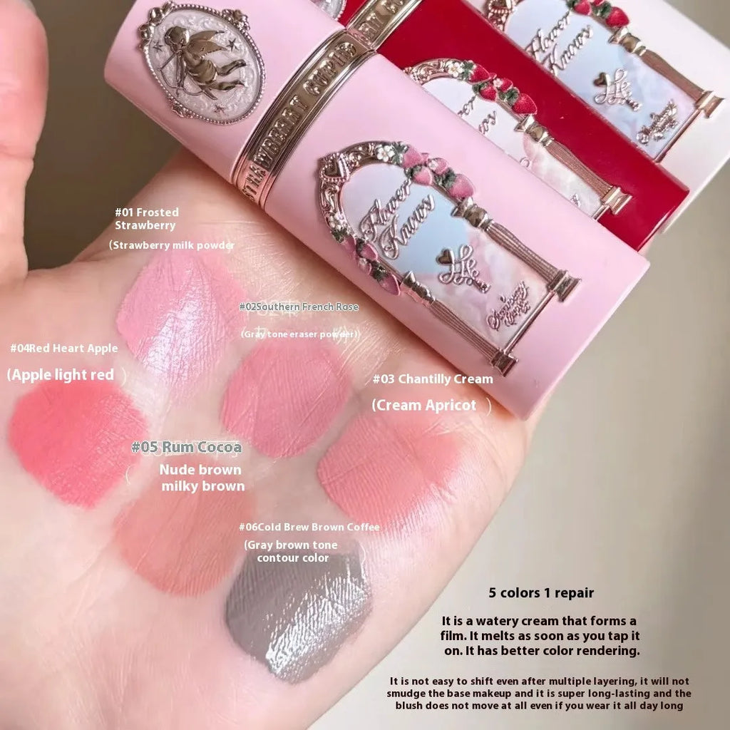 Strawberry Cupid Series Liquid Blush bottle in one of six available colour shades.