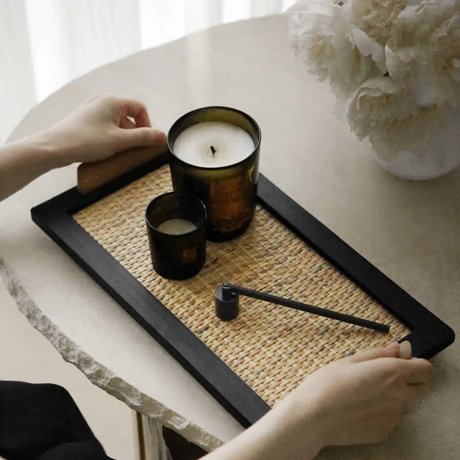 Pine wood dining tray with compartment design in small and large size options