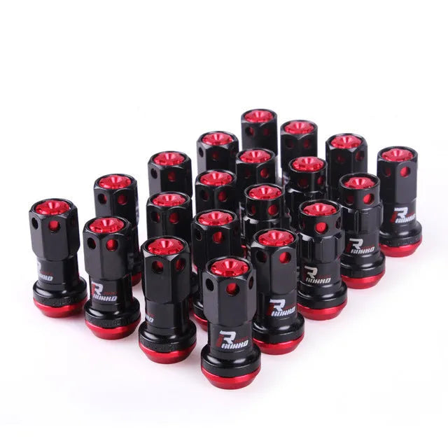Forged aluminium alloy wheel hub nuts in multiple colours with M12 thread specifications