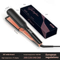 Hair straightener with negative ion technology and temperature display showing 207°C