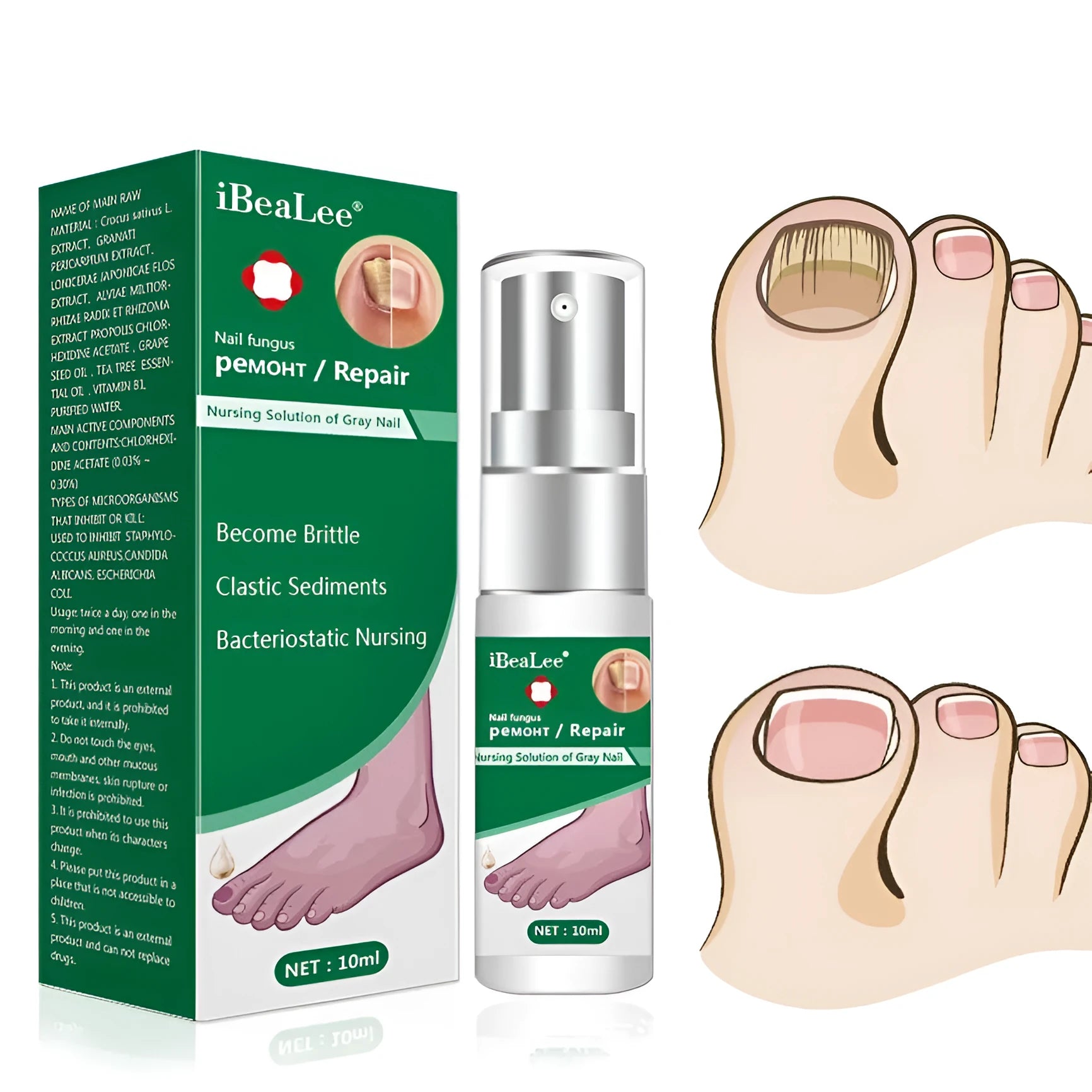 Jiagou 10ml antimicrobial foot treatment liquid bottle for nail whitening