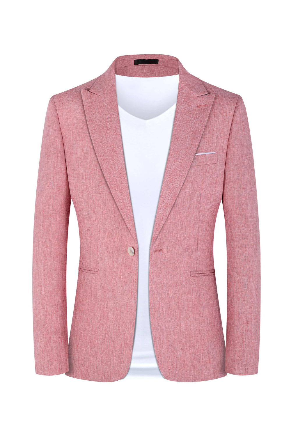 Men's western style suit jacket in pink and light blue colours with fashion city styling