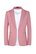 Men's western style suit jacket in pink and light blue colours with fashion city styling