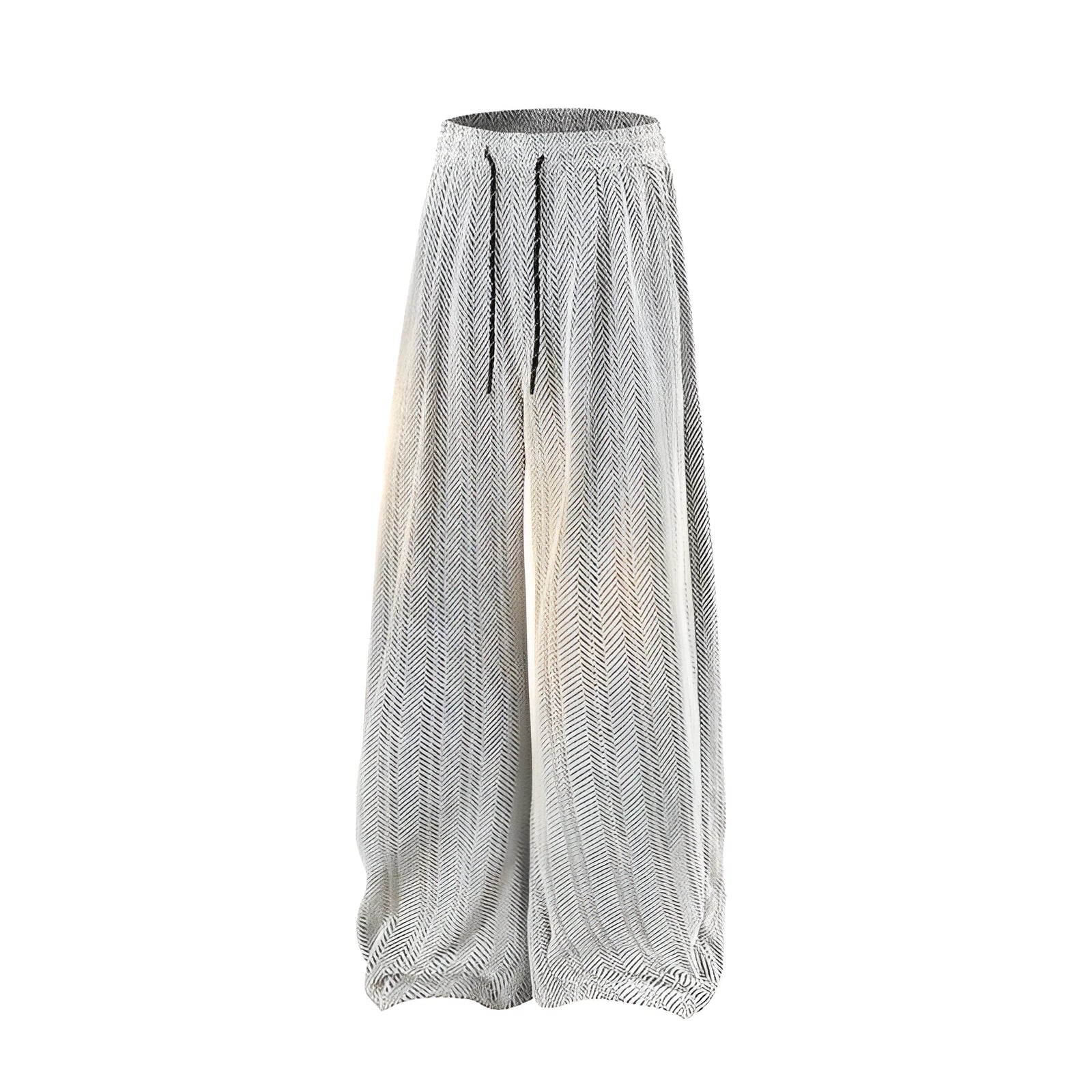 Lightweight fleece-lined straight-leg trousers with elastic waistband in polyester fabric