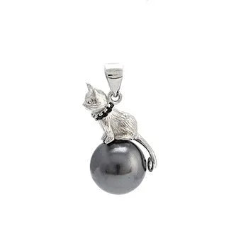 925 sterling silver cat pendant clavicle necklace with electroplated finish