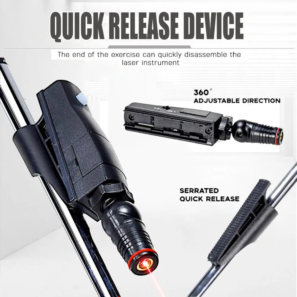 Black golf push rod laser aiming sight accessory for putting alignment practice