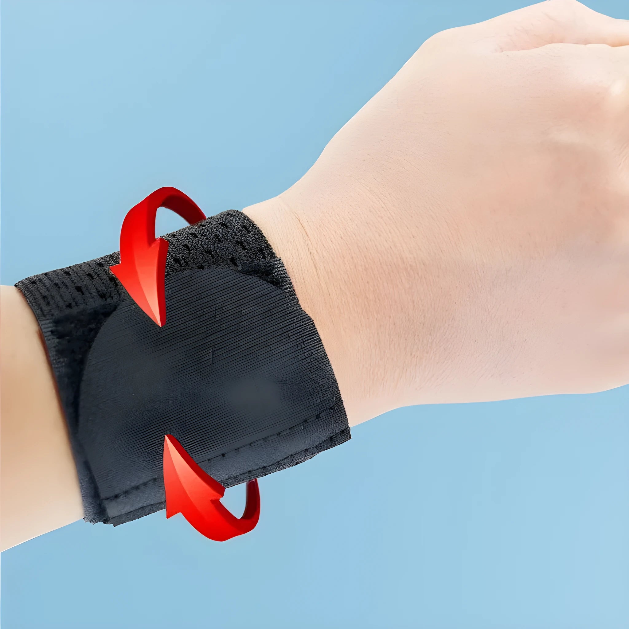 High elastic breathable athletic wrist guard in black, grey or pink for wrist support.