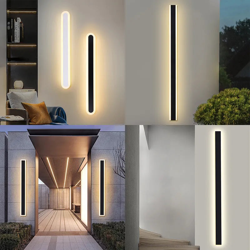150cm outdoor LED wall lamp with wrought iron shell and IP65 waterproof rating for garden lighting
