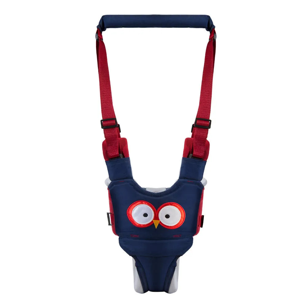 Cotton baby walking harness belt showing vest-style design in blue colour for toddler walking assistance