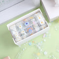 Five rolls of transparent adhesive tape with midsummer daisy cartoon pattern on clear PET polyester
