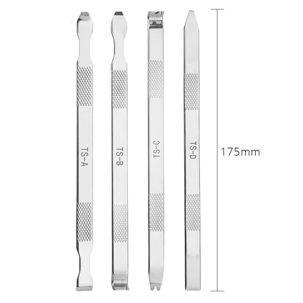 Adjustable mobile phone disassembly fixture with silicone protective grips and a prying crowbar tool