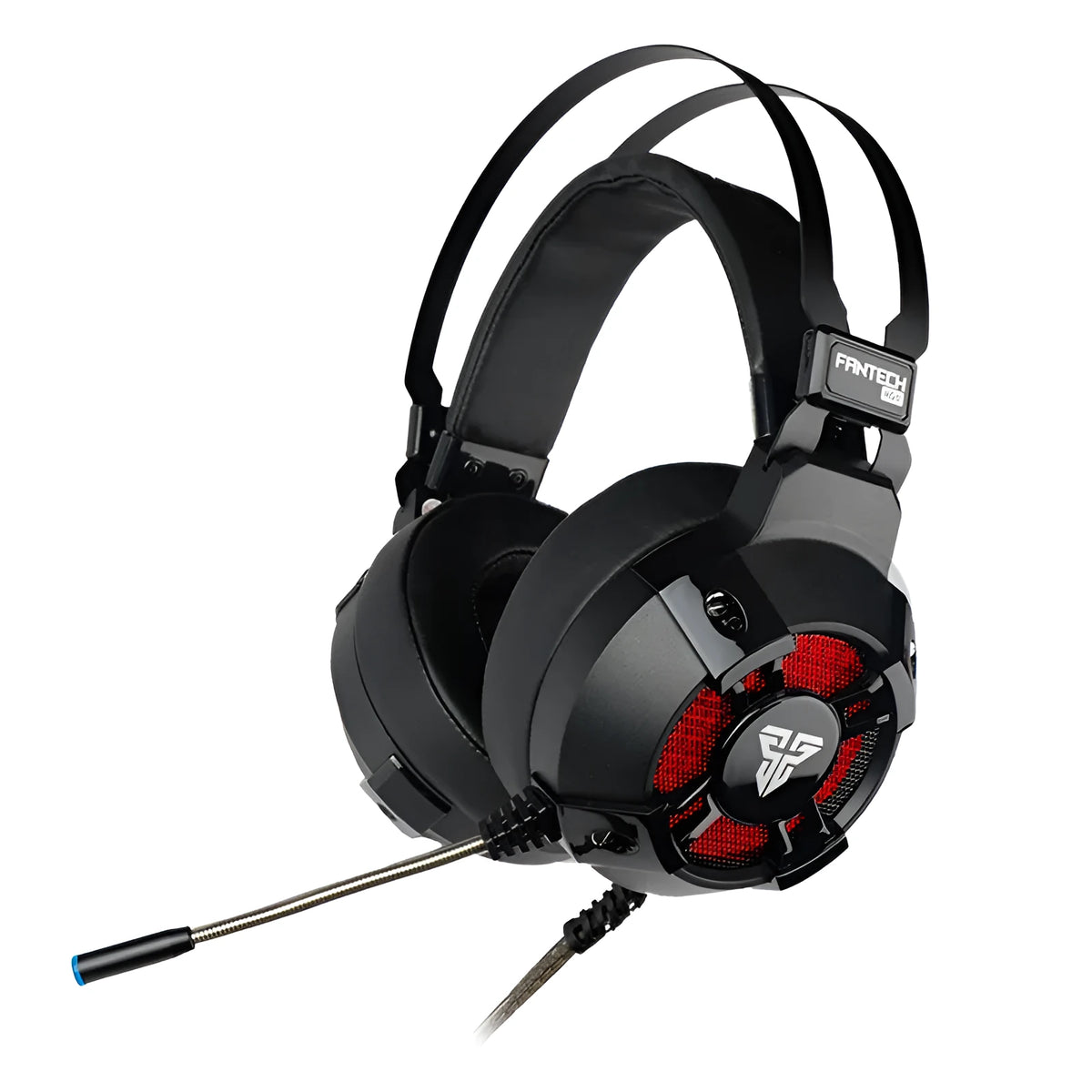 Black FANTECH HG11 gaming headset with microphone and RGB lighting