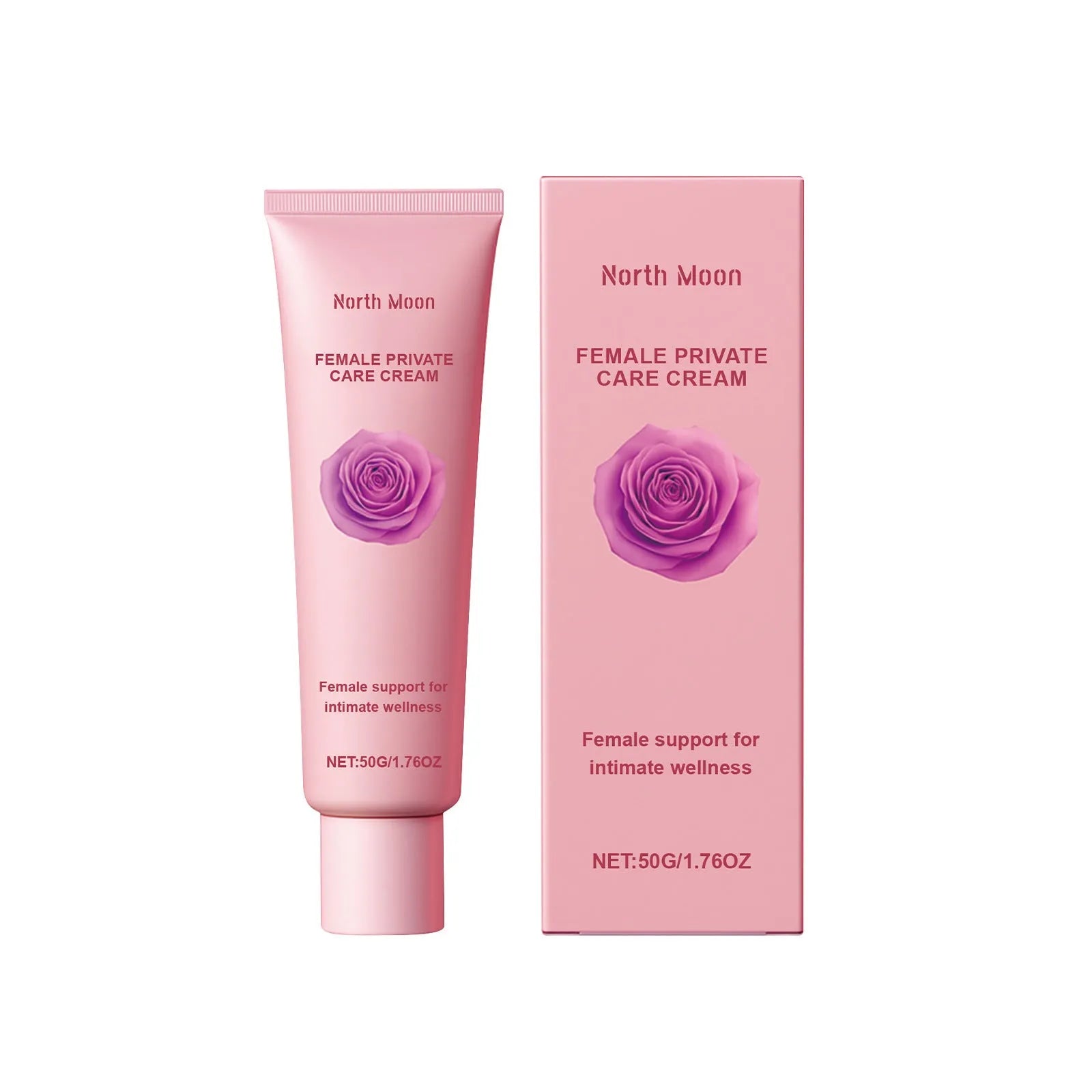 50g container of rose and peppermint moisturizing cream for body care